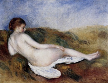 1892c Reclining Female Nude oil on canvas 32 x 41.2 cm Private Collection