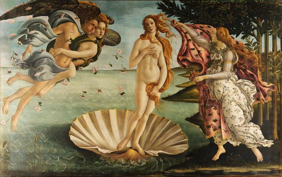 The Birth of Venus, by Sandro Botticelli c. 1485–1486.